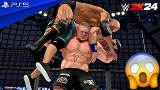 WWE 2K24 - Brock Lesnar vs John Cena vs The Rock vs Stone Cold vs HBK vs Undertaker | PS5™ [4K60]