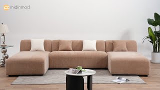 This Peach Sofa Is the Comfiest Spot in the House | Mid in Mod screenshot 5