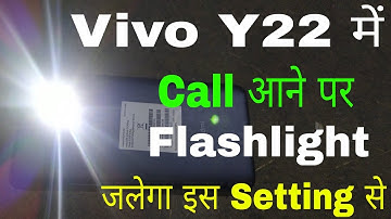 Vivo Y22 me incoming call flash light setting । how to solve and problem flashlight in Vivo Y22