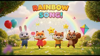 The Rainbow Song 🌈 for Kids | Kids Songs | Super Simple Songs | Learn Colors with Cute Animals!