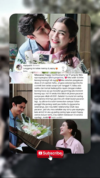Happy Monthversarry Felicya Angelista dan Caesar Hitto. #caesarhito #felicyaangelista #pasanganartis