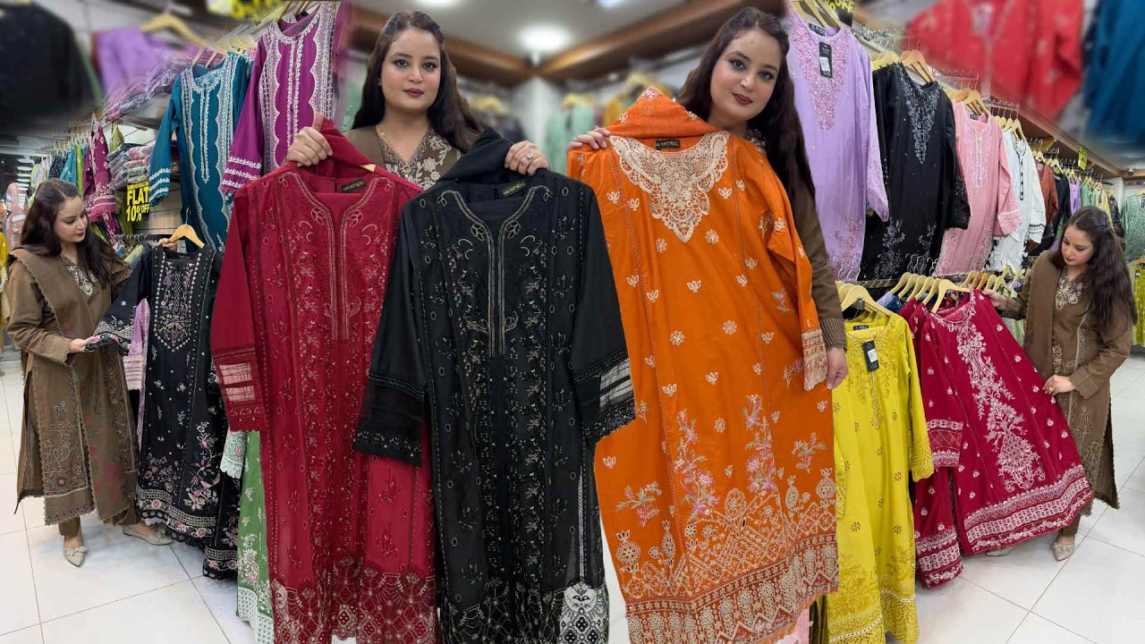 Embroidered Summer Pret Collection for Eid & Ramzan at special 10% OFF | Farshi Shalwar & Frocks
