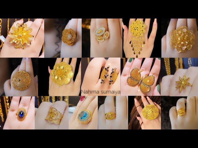 latest gold ring designs ||latest arabic gold ring design 2022 - YouTube
