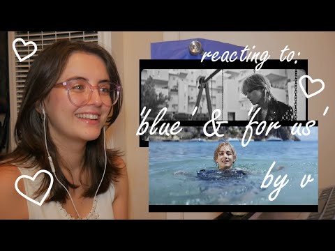 v 'blue' official mv & v 'for us' official mv 💜 reaction video