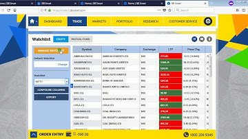 How to create watchlist in sbi smart