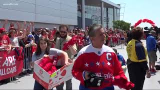 Caps Owner Ted Leonsis Tosses Shirts To Fans Ahead Of Stanley Cup Final