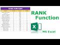How to Use RANK Formula in Excel | Rank Formula in Excel ||