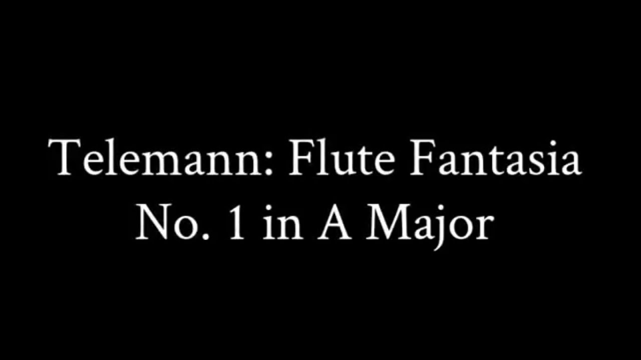 Telemann: Flute Fantasia No. 1 in A major | Free Flute Sheet Music
