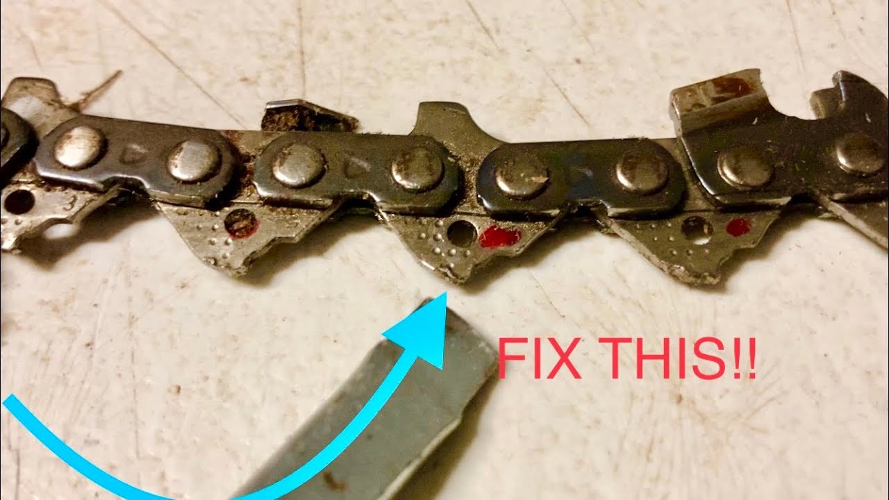 Chainsaw Chain Stuck or Won’t Fit in Bar PART 2 DIY Fix YouTube