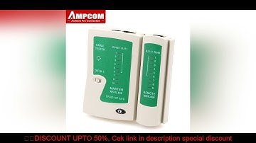 AMPCOM Network Cable Tester RJ45 Ethernet Cable Tester Lan Test Tool for Cat5 Cat6 CAT7 8P 6P LAN Ca