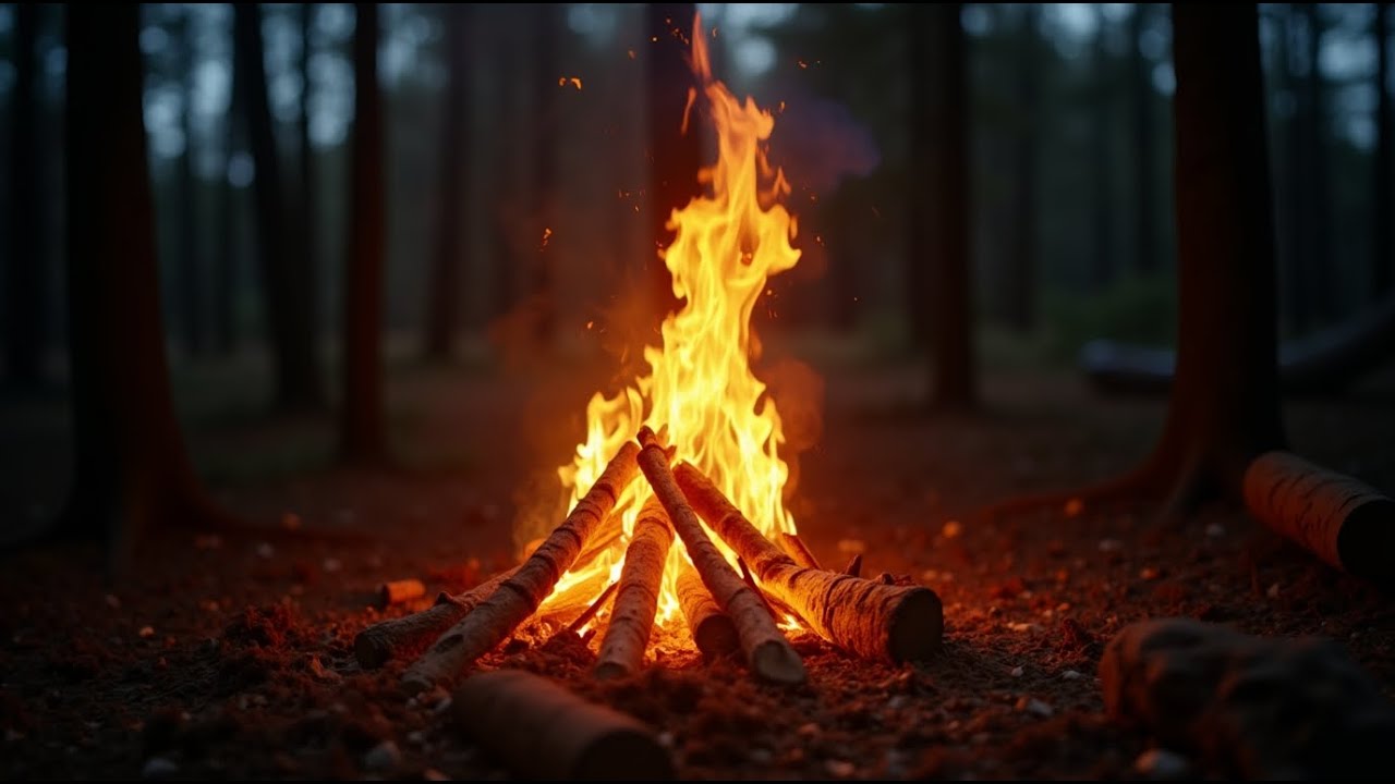 Cozy Wilderness Campfire for Stress Relief