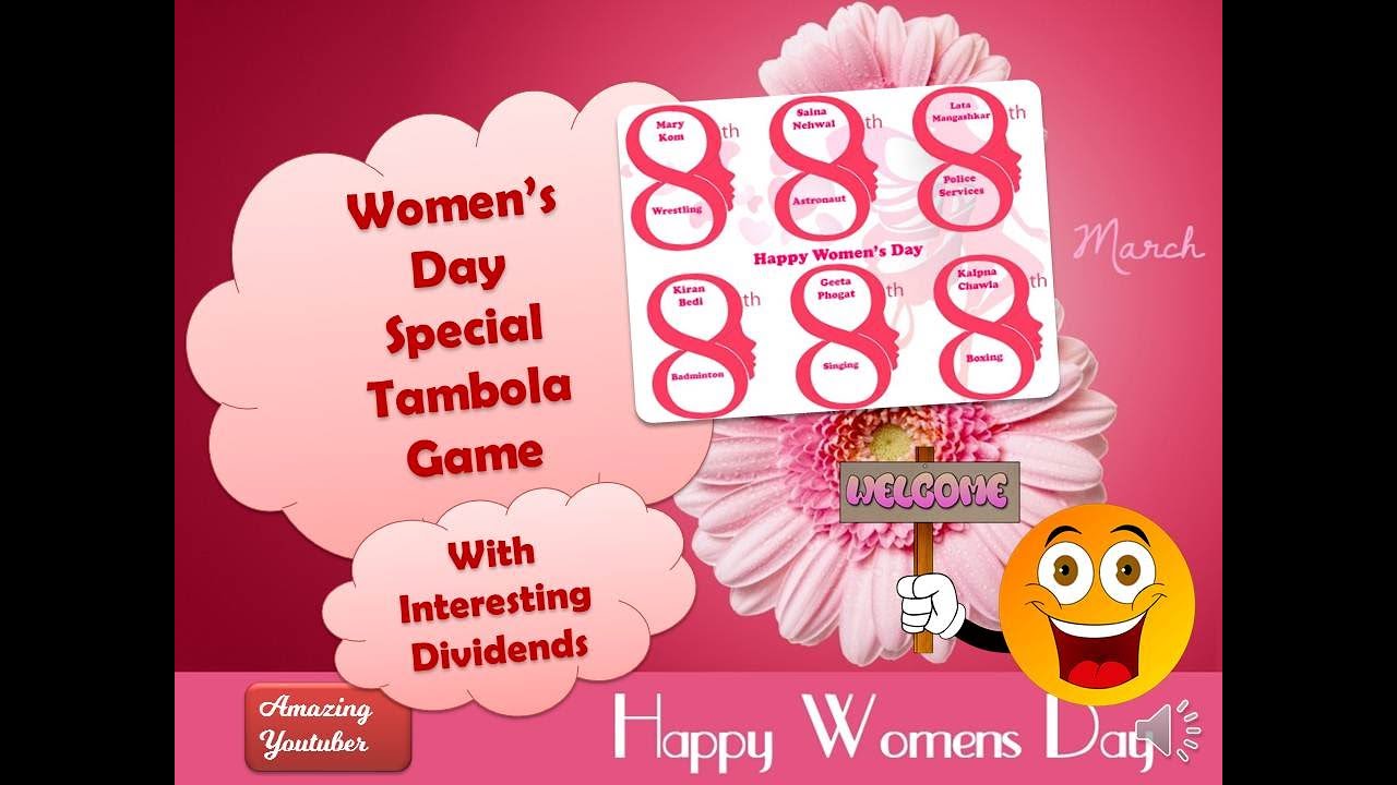 2024 Women's day special tambola or housie game / Women's day game
