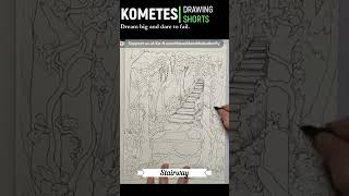 Unlock Your Dreams: Coloring a Magical Stone Staircase | Gardenesque Coloring Book
