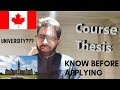 TYPES of MASTERS in Canada