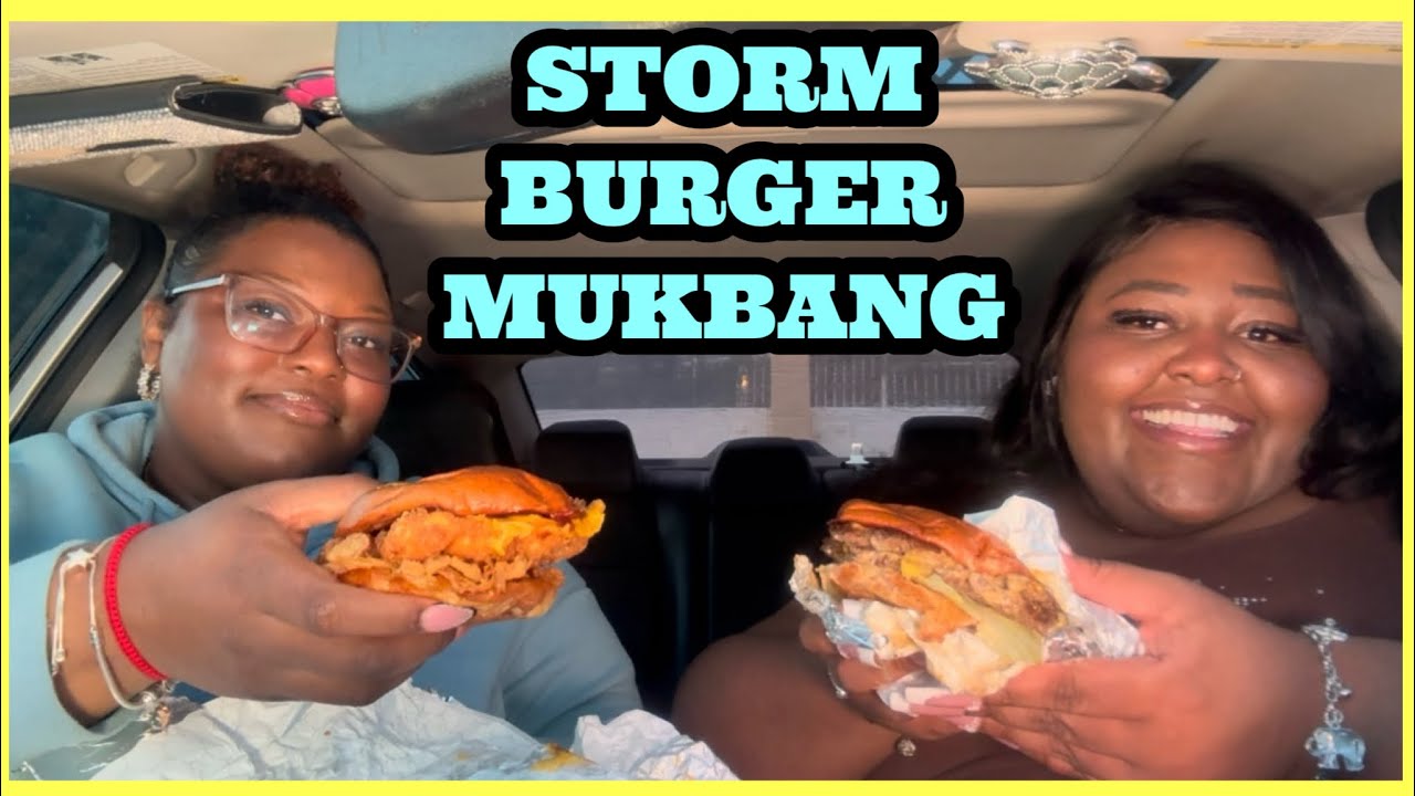 STORM BURGER MUKBANG—WE STOLE FOOD FROM UBER!?🙂‍↕️🍔🍟🤣DeLexisEats