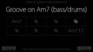 Groove on Am7 (95 bpm) - bass/drums : Backing Track chords