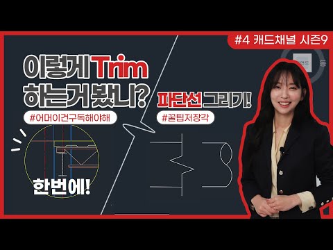 [CAD 채널] 시즌 9 (4) 트림, 파단선 한번에 끝내기 feat.상세도 꿀팁