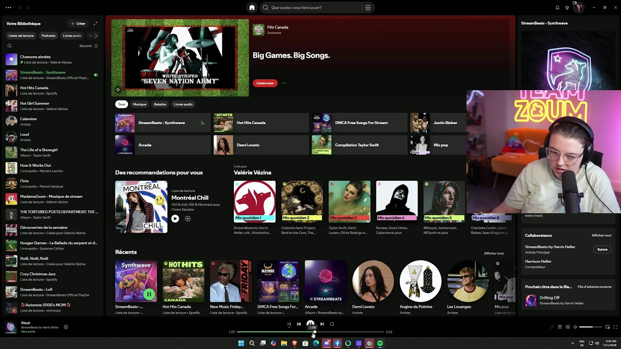test de stream