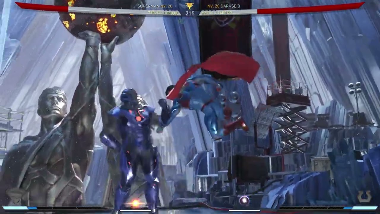 Superman vs Darkseid Injustice 2 vs mode very hard