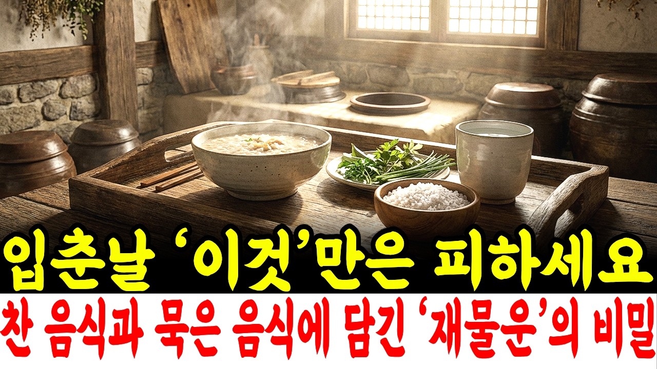 입춘날 '이것'만은 피하세요! 찬 음식과 묵은 음식에 담긴 재물운의 비밀과 액막이 비방 | 대운풍수 | 인생조언