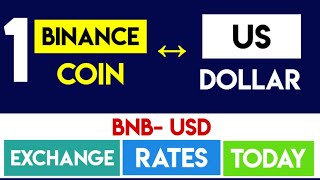 Binance Coin (BNB) to US Dollar Exchange Rate Today | BNB to USD Price 2026 Daily Updates