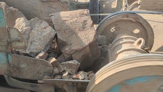 Giant Stone Crushed|Hezmeg crusher|Rubble Crusher|Master jaw Crusher|Asmr|Hard super Rock Breaker