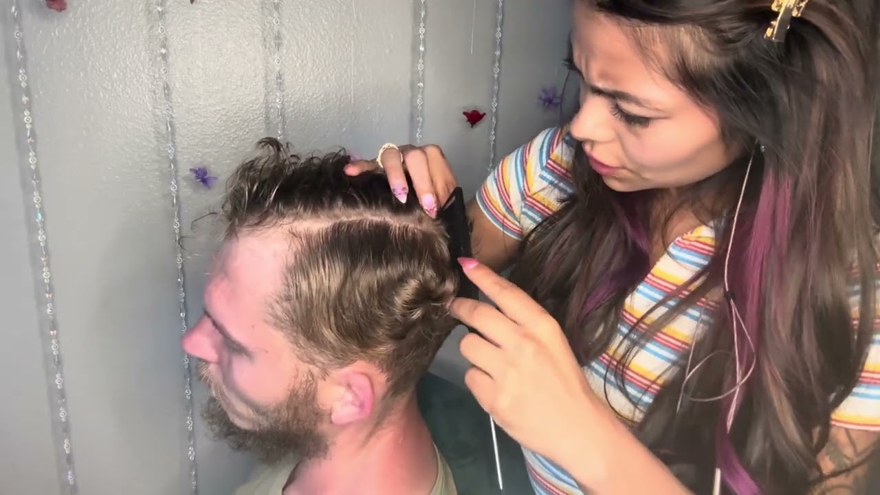 Real Person ASMR | Scalp check, oil, and head scratches (whispered$