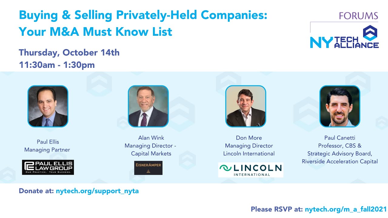 Buying & Selling Privately-Held Companies: Your M&A Must Know List