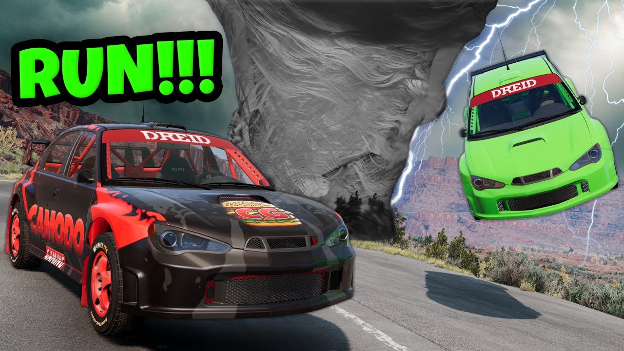 Can We Survive These HUGE Tornados in BeamNG Drive Mods?