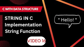 strings in c || how to use strings in c || c with data structure video 16 || string functions in c |