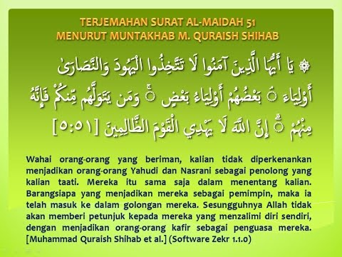 Terjemahan Al-Maidah 51 Menurut Quraish Shihab