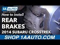 How to Install Rear Brake Pads Rotors 2014-17 Subaru XV Crosstrek