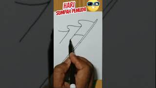 Cara menggambar poster Sumpah Pemuda Cara menggambar poster Sumpah Pemuda