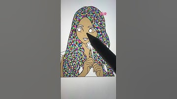 Random colour choose my drawing 🌸🦋💫#digitalart #procreate #satisfying #trending