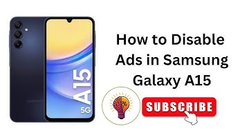 How to Disable Ads in Samsung Galaxy A15 | Block Ads in Samsung Galaxy A15 5G
