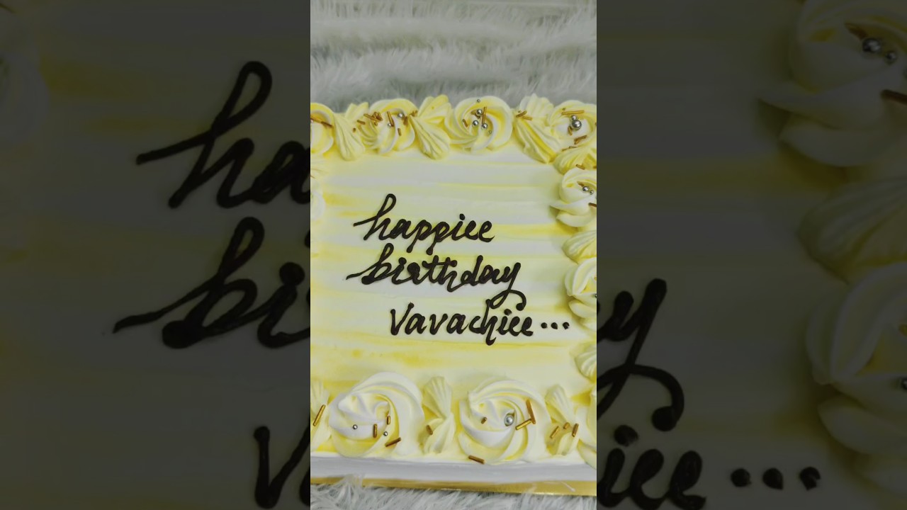 simple vanilla cake design# cake making 