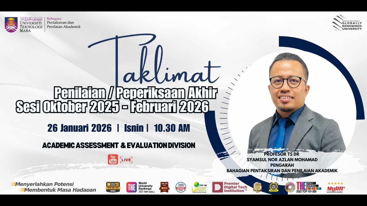 Taklimat Peperiksaan Sesi Oktober - Februari 2026
