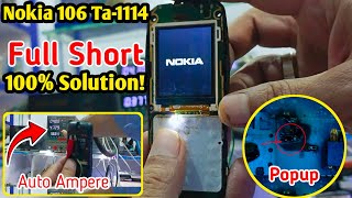 Nokia 106 Ta-1114 Full Short Solution! How to Fix Nokia 106 Ta-1114 Dead Short Problem!