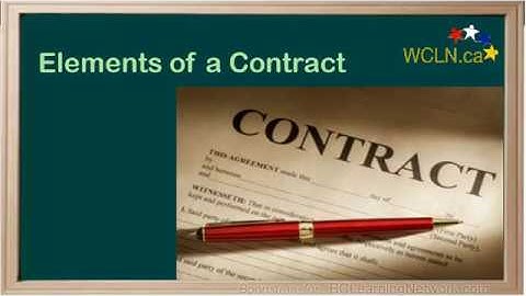 WCLN - Elements of a Contract