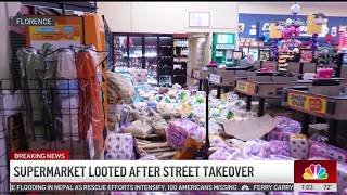 Supermarket looted after street takeover in South LA
