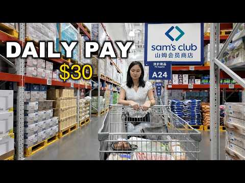 What 1 Day's Salary Buys in China 🇨🇳 | A Weekend Grocery Haul & Life in My 13㎡ Apartment