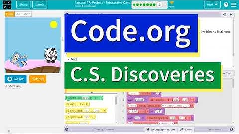 Code.org Lesson 18.7 Project - Interactive Card | Tutorial with Answers | Unit 3 CS Discoveries