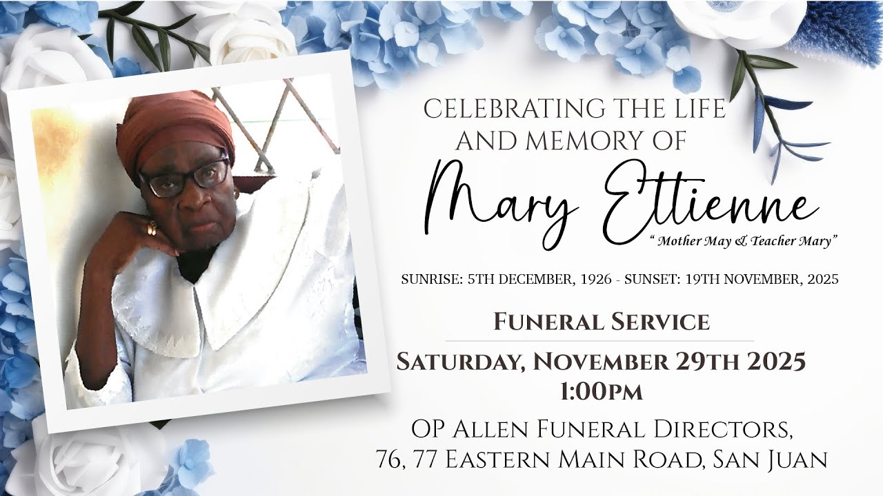 The Funeral Service of Mary Ettienne “ Mother May & Teacher Mary” - YouTube