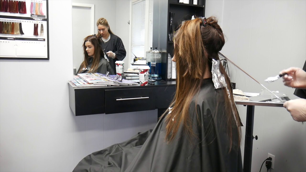 ASMR Hair Highlights & Brushing in Salon (with foil sounds)
