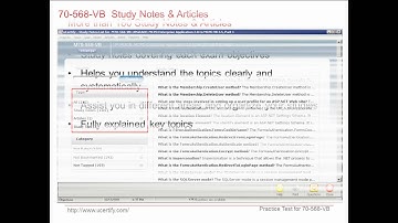 uCertify 70-568-VB Exam Practice Questions.