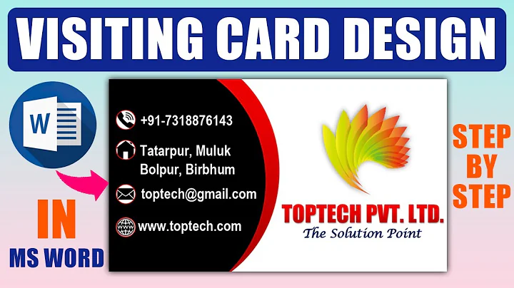 How to make a Modern Business Card in MS Word | Business Card Design in MS Word | Business Card