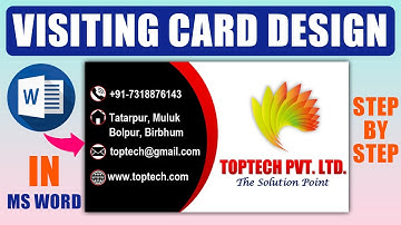 How to make a Modern Business Card in MS Word | Business Card Design in MS Word | Business Card