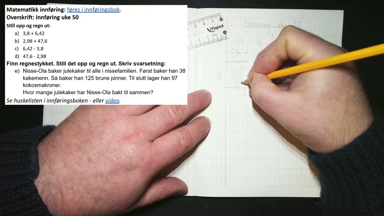 Matematikk innføring sesong 2 uke 50