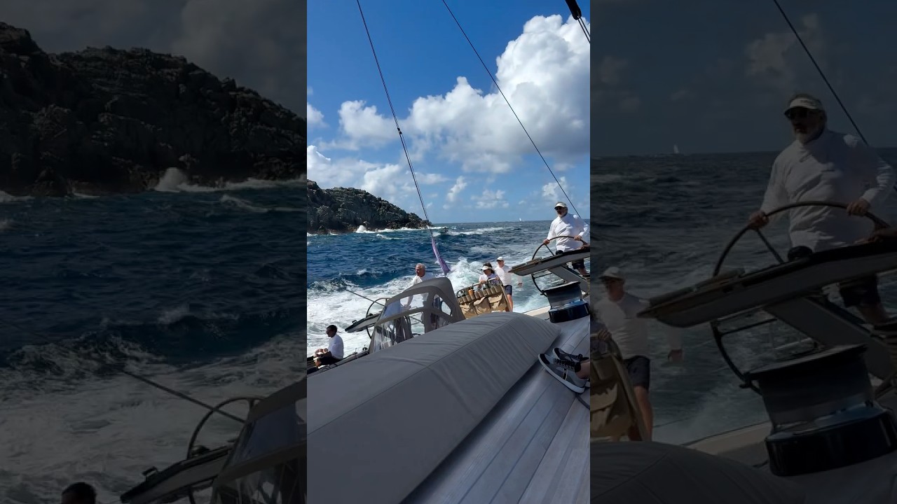 Bucket Regatta in full swing on the Swan 128 BeCool@nautorswan_official