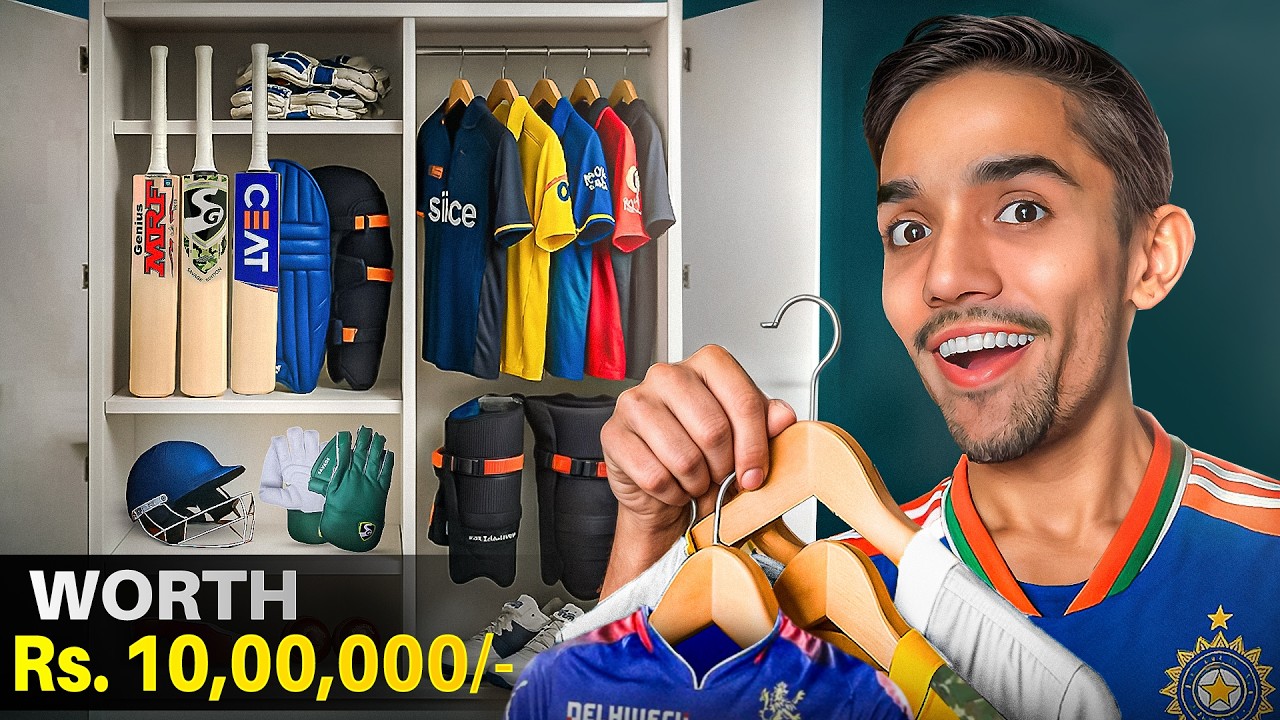 My ₹10,00,000 Cricket Closet Tour😍 Every Cricketer’s Dream Collection🔥